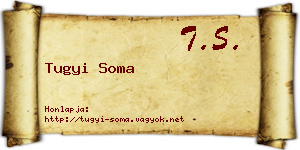 Tugyi Soma névjegykártya